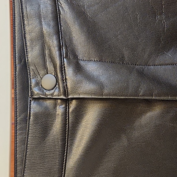 DONATION SALE, BOGO FREE Black vegan leather pants - Picture 2 of 4